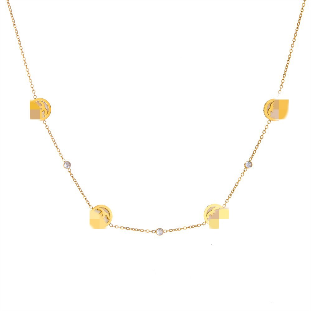 New Style Fashionable Elegant Natural Mother-of-Pearl Shell Versatile Non-Fading Necklace for Women