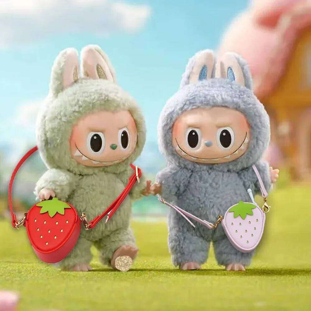 Women's Bags Designer Cute PU Crossbody Strawberry Bag 17Cm Mini Doll's Clothes Outfit Accessories Labubu V1 V2 1/6 BJD Clothing Gift For Ch