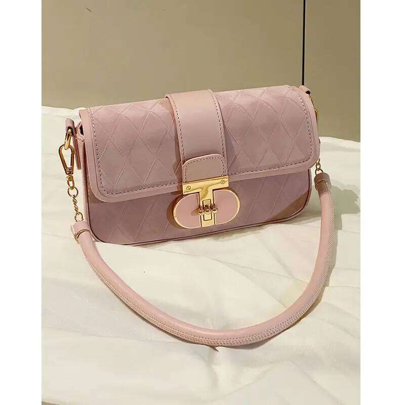 Bags Designer Summer New Women's High-End Underarm Small Square Single Shoulder Messenger Bag, Lazy Style Hand Bag