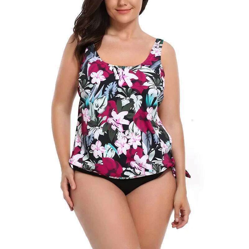 Fashionable Large Size Bikini Casual Print Sexy Women's Separate Swimsuit Cross-Border Leisure Backless Ladies Swimwear