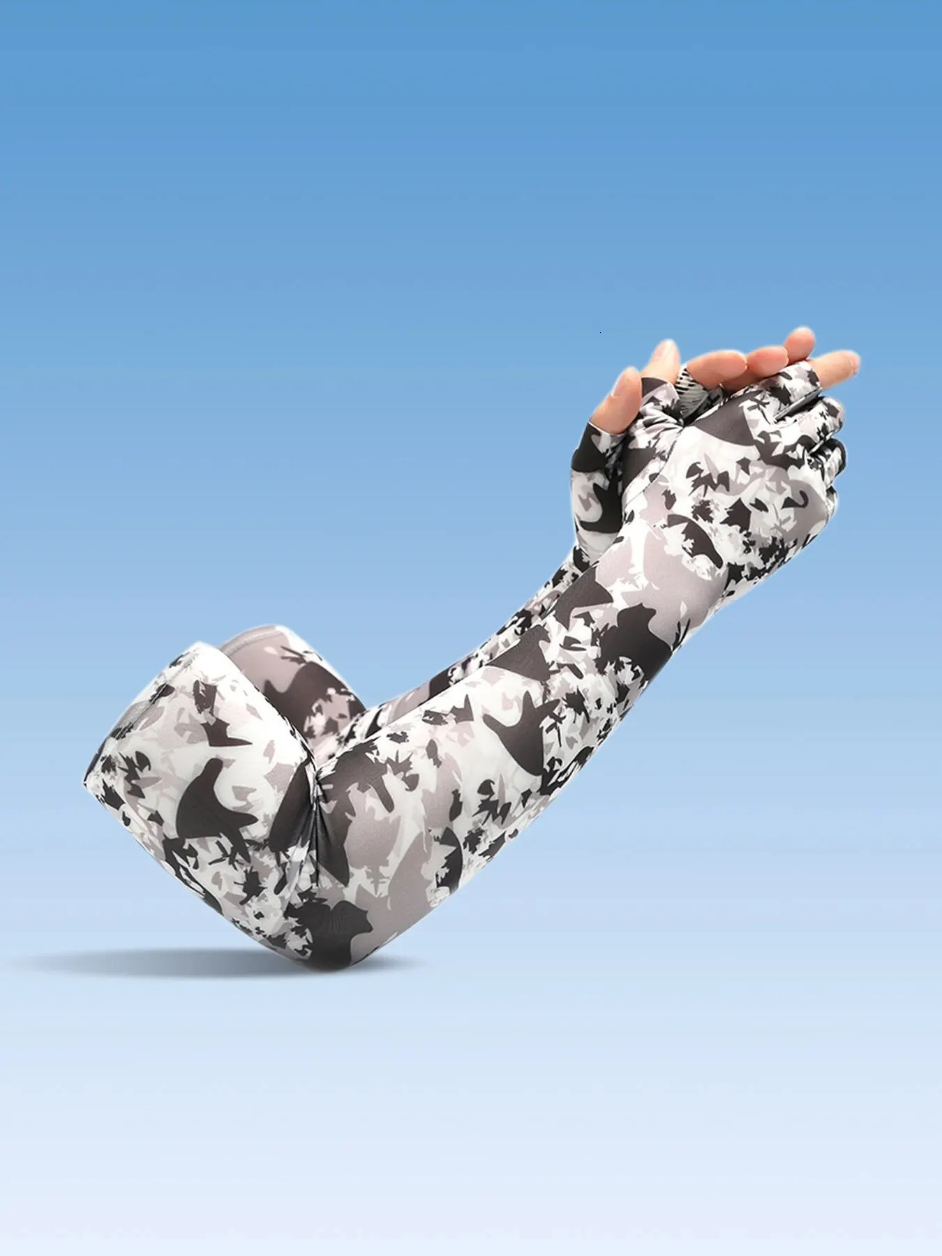 Summer Long Ice Silk Sunscreen Gloves for Women Summer UV Resistant Sleeves for Outdoor Travel Nylon Flip Cover Cool Feeling 250610