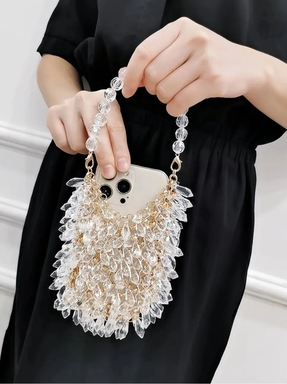 Fashion Handwoven Beaded Bags Lady Shoulder Bag Women Party Vintage Handbag Ins Small Mini Crossbody 250614