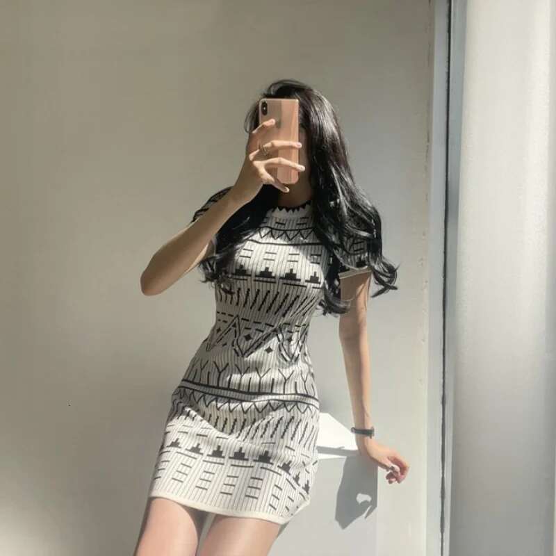 Dresses for Women Short Crochet Sexy Daring Clothes Knitted Extreme Mini Woman Dress 2024 Harajuku New In Korean Fashion Sale