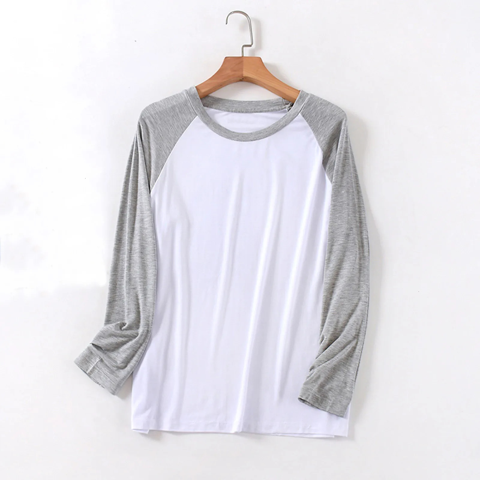 Mens Pajama Top Long Sleeved Bottomshirt Thin Loose Sleepwear Home Wear For Man Fall Winter y250614