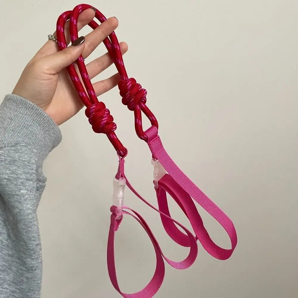 Knitted Small Bag Extension Belt Nylon Strap Wrist Colorful Pull Button Case Shoulder Korean Fashion 250616