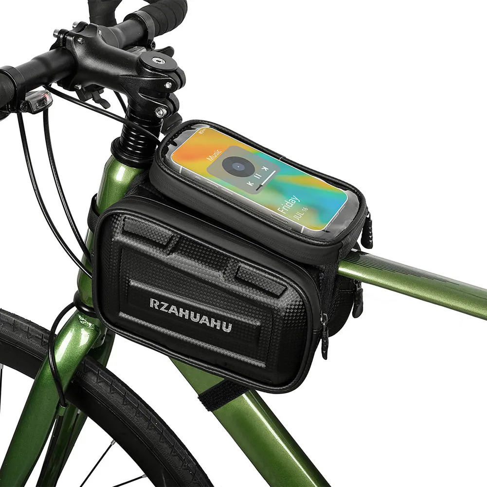 3L Bicycle Front Frame Bag Support Touch Screen Bike Phone Holder Large Capacity Cycling Top Tube Bag MTB Bicycle Accessories 250610