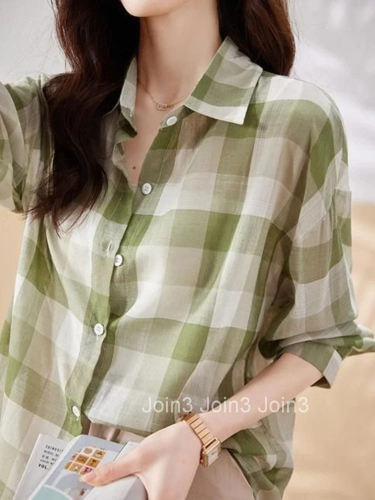 Shirts Blouses for Women Chiffon Woman Top Summer Full Long Sleeve Elegant Luxury Basic S High Quality Novelty 2025 Fashion M