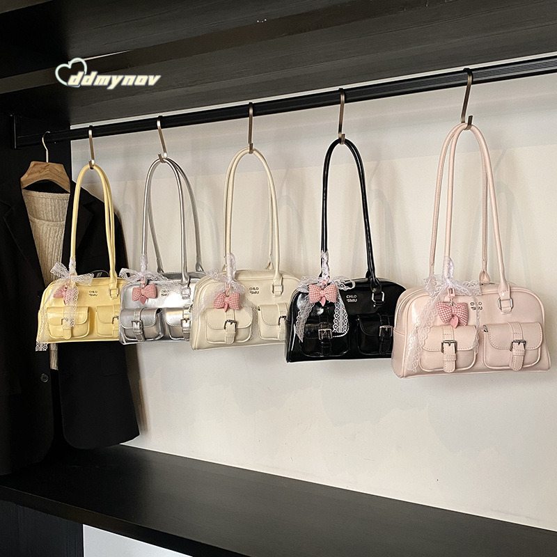 Korean Style Urban Simple Casual Underarm for Women 2025 Spring New Fashion Sweet Bowknot Shoulder Bag Trendy ddmynov ddmynov