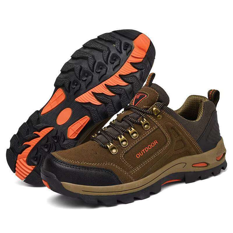 CrowdRise Men's Large Size Outdoor Hiking Shoes - Fashionable Slip-resistant Sneakers for Trekking