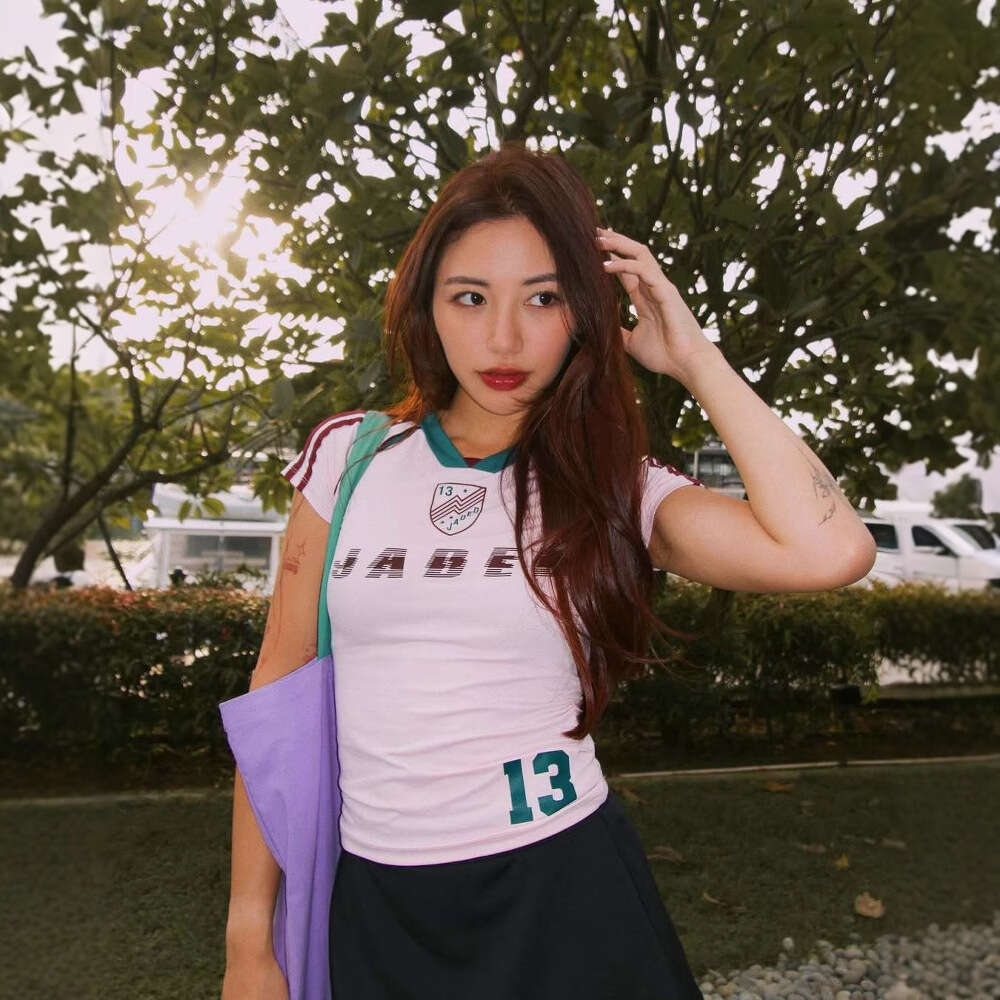 Spring New American Street Style Number Letter Slim Fit Casual Short Sleeve T-Shirt Breathable B5