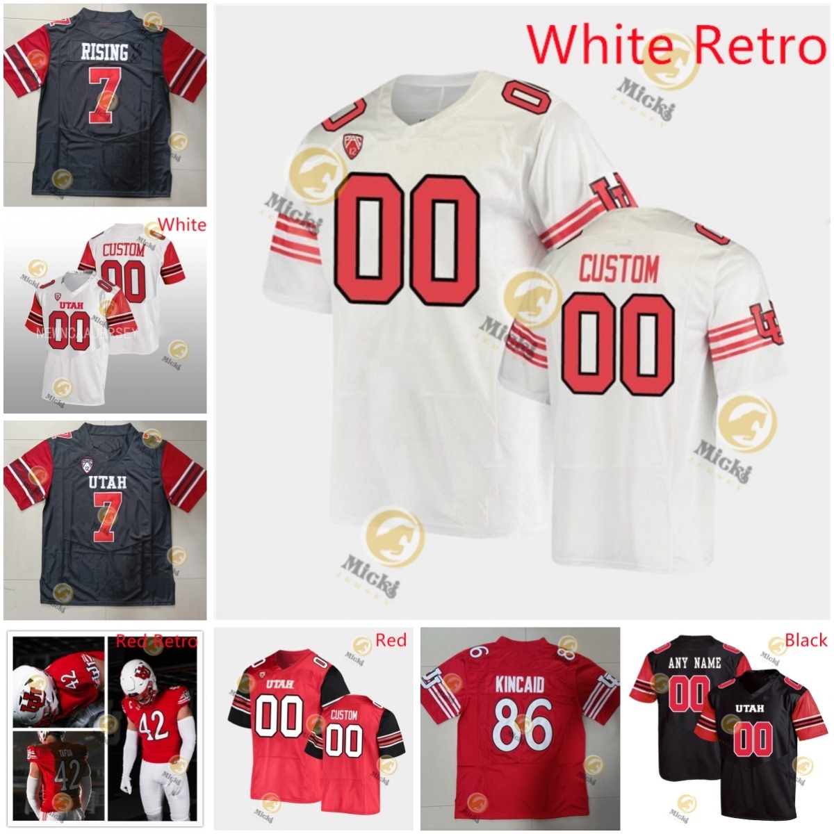 UtahUtesFootball jersey Drew Cowart Devon Dampier Byrd Ficklin Nate Johnson Brendan Zurbrugg Laython Biddle Stitched Custom Jerseys