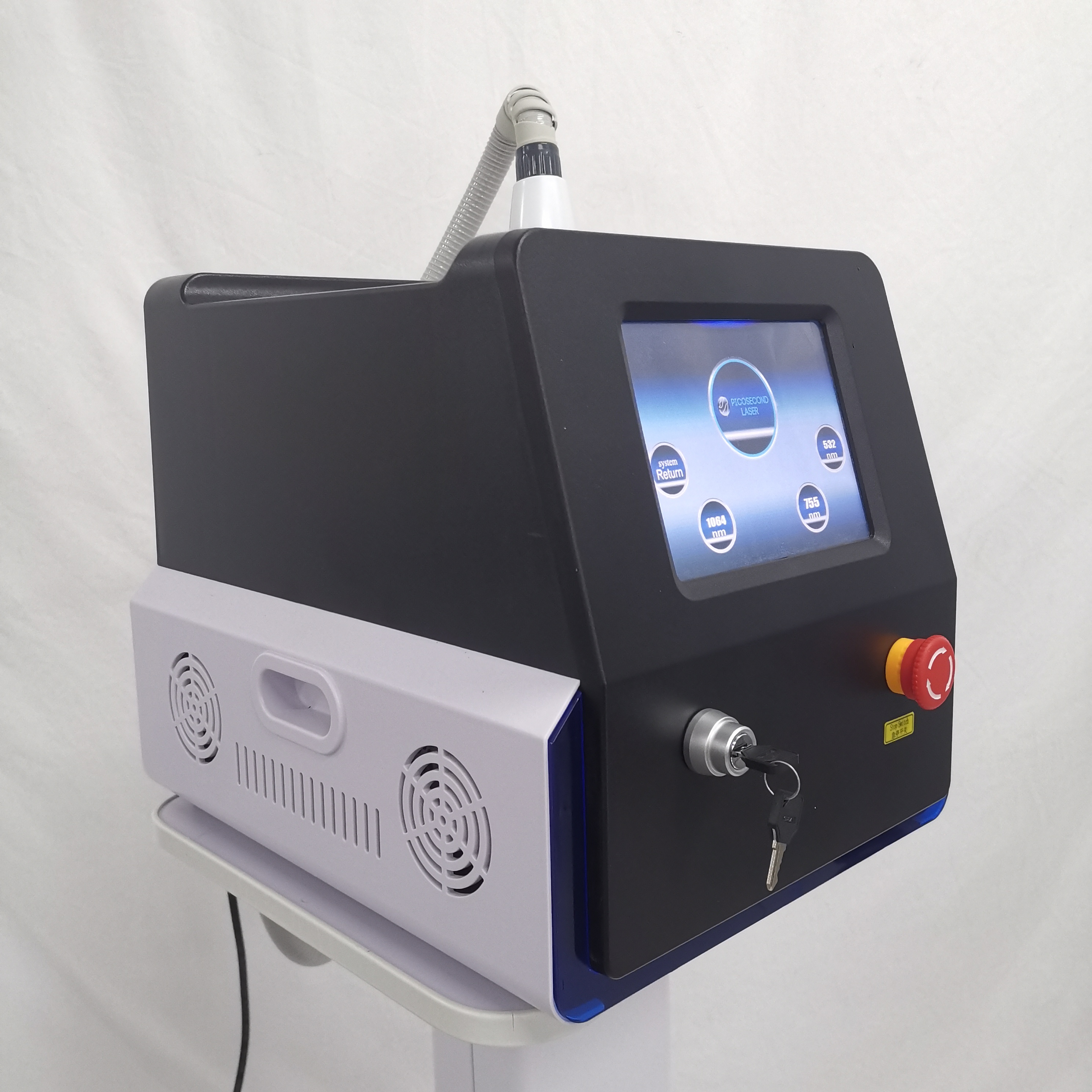 Picosecond Q Switch Nd Yag Laser Tattoo Removal Machine 755nm 1064nm 532nm 1320nm Skin Pigment Freckle Whitening Beauty Device