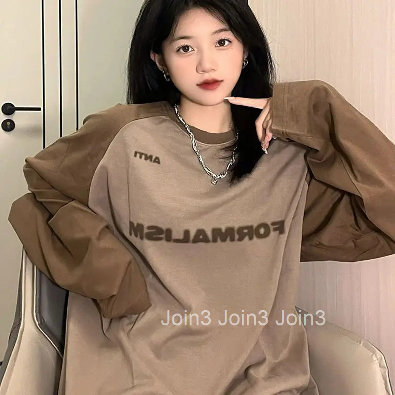Clothes Loose 2025 Brown With Print Tshirts Female Tops Womens T Shirts Cotton Offer Korean Style Designer Causal Emo Alt Tees