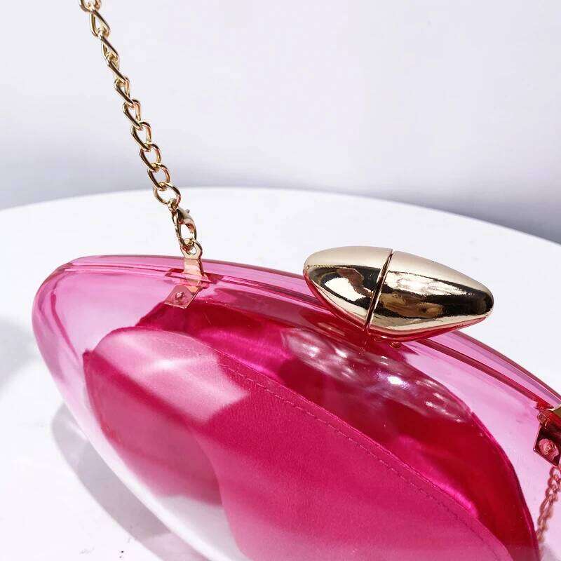 Women's Bags Designer Clear Clutch Evening Bags For Women Designer Handbag And Purse New In Transparent Acrylic With Inner Pocket Shoulder