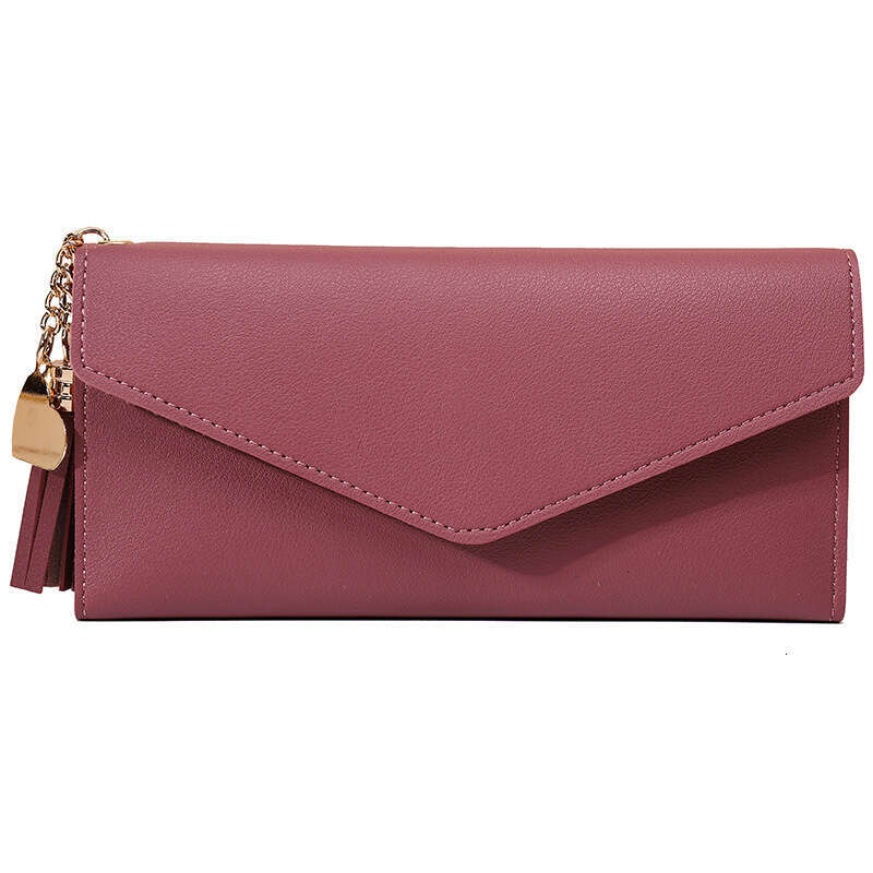 New Women's Long Fashion Tassel Slim Wallet Clutch Multi-Card Slot Card Holder