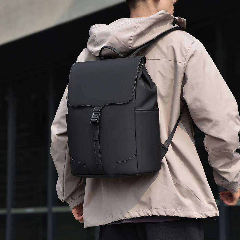 Men's Olive Green Minimalist Backpack, Suitable For Work, Travel And Daily Commute, Durable & Roomy