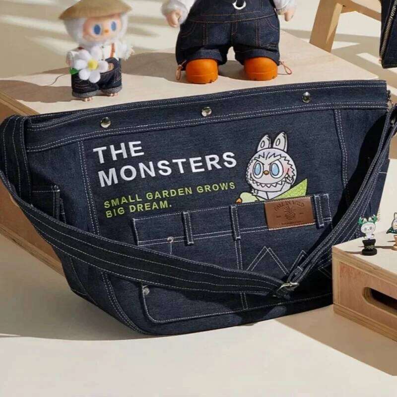 2025 New Original Labubu Spring Wilderness Home Series Crossbody Case Handheld Storage Bag Peripheral Gift Figure Trendy Toy