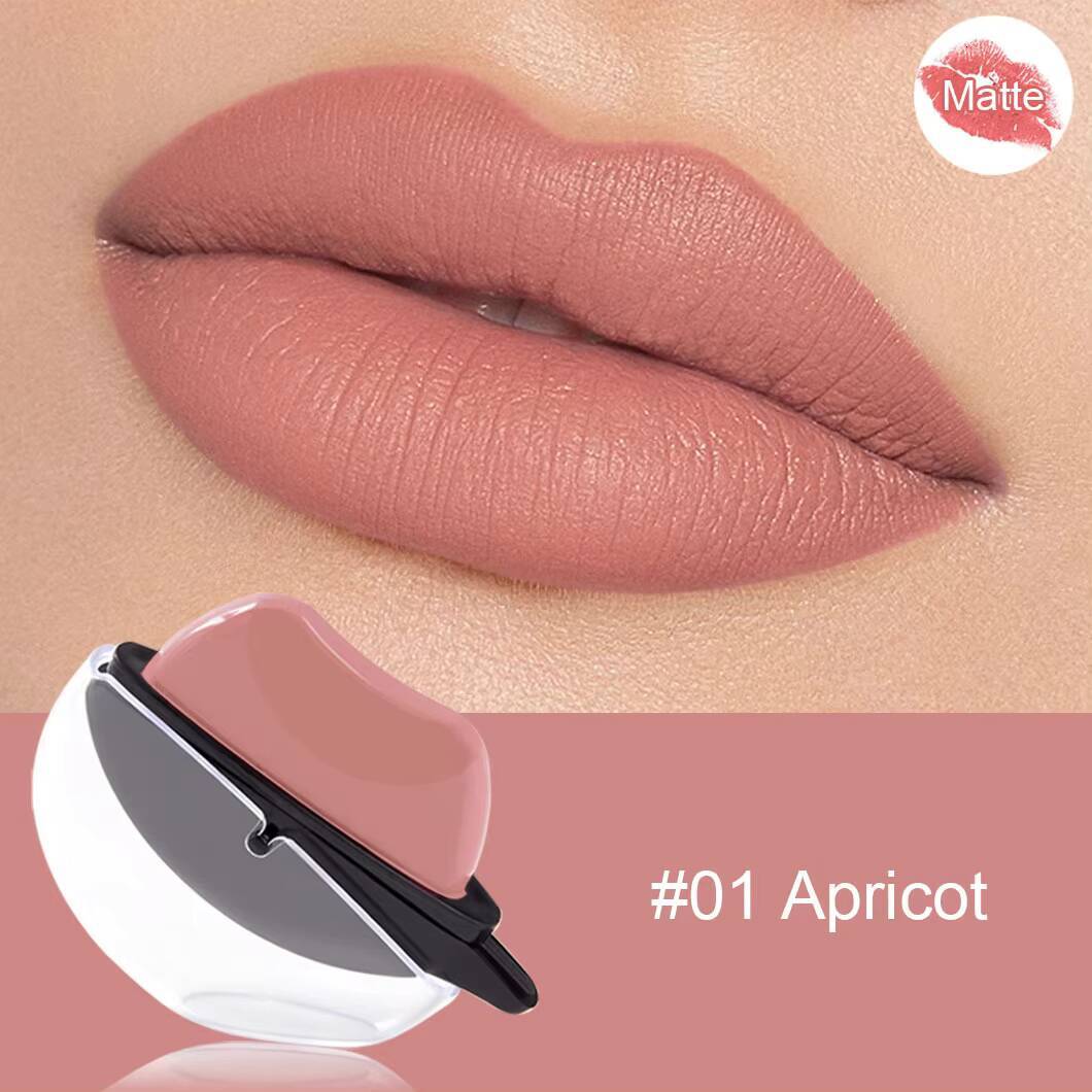 Lazy Lip-size Multi-color does not fade long-lasting waterproof velvet Mist Makeup matte non-stick cup lipstick happy