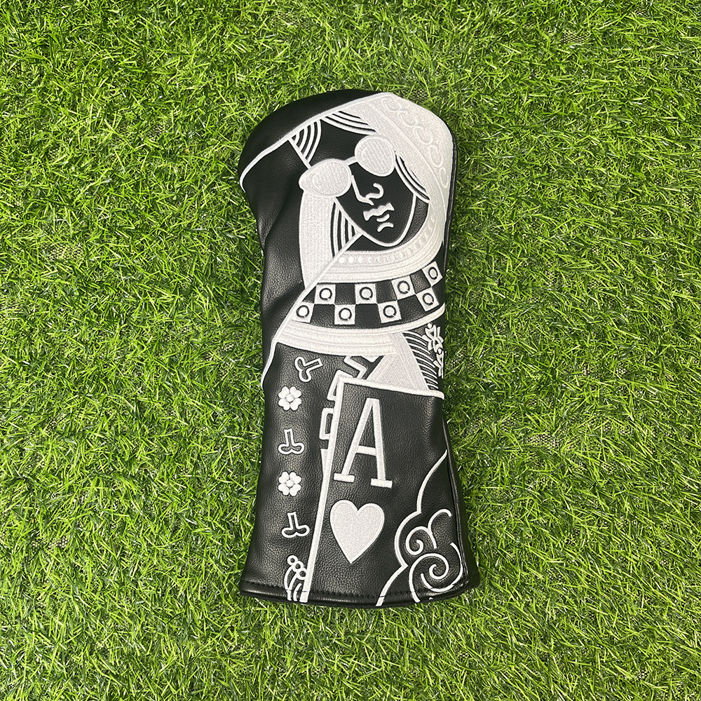 Black Lucky Poker High Quality Headcovers Embroidery Golf Club Driver Head Fariway Wood Hybrid Head Covers 3 Wood Headc 250108
