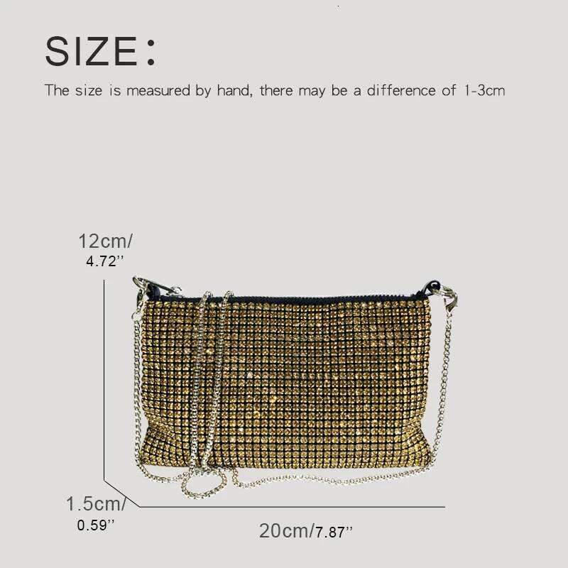 Women's Bags Designer Lady Shiny Evening Bags For Women Designer Shoulder And Purses 2023 New In Metallic Mosaic Imitation Dia Sling Bag