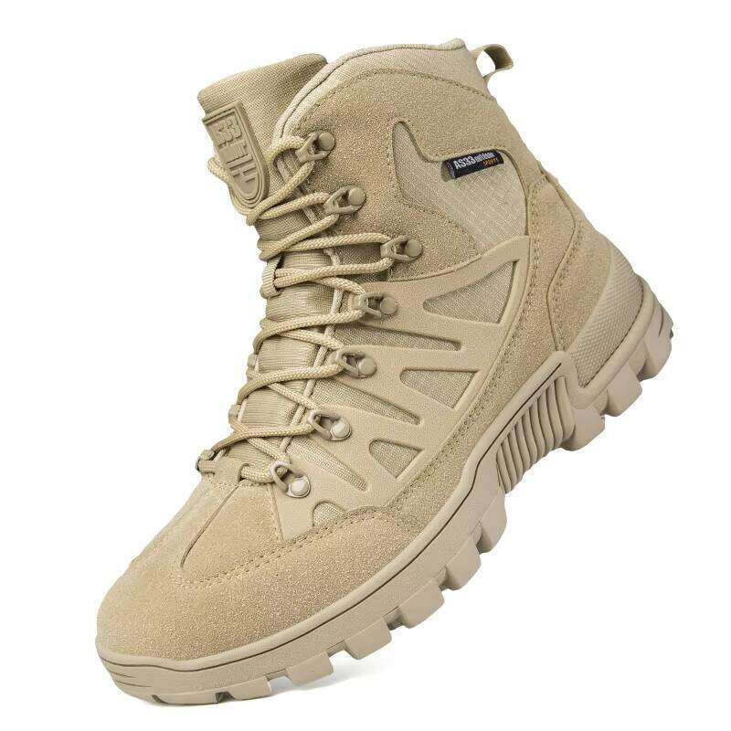 High Quality Men's Outdoor Hiking Tactical Training Desert Waterproof Work Safety Boots