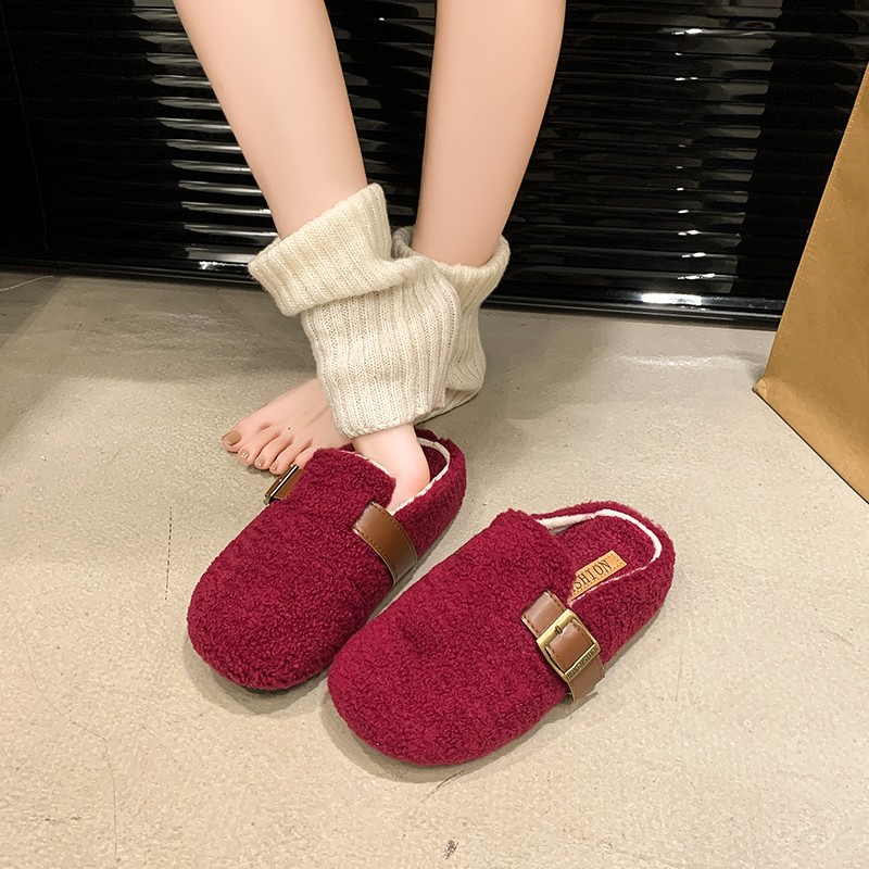 hot free shipping designer slippers for woman winter Indoor outdoor Snow boots keep warm casual white black brown Plush sandals