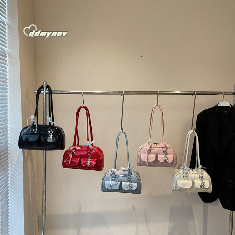 Spring Korean Niche Stylish Ribbon Shoulder for Women 2025 Yunzhen Same Style Versatile Commuter Underarm Boston Bag ddmynov ddmynov