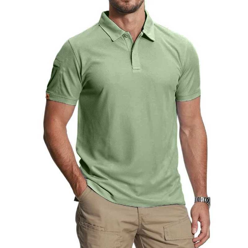 Summer Mens Short Sleeve Polo Shirt Sports Golf Tennis T Shirt Wicking Lightweight Shirt Breathable Streetwear Solid Button Tops W250616
