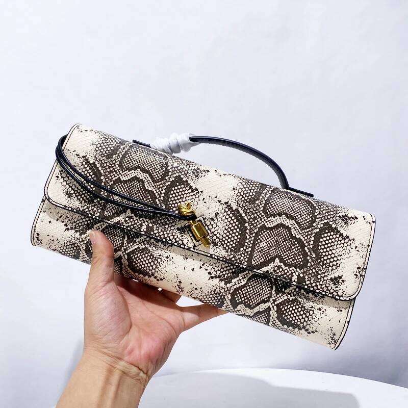 Women's Bags Designer Classic Clutch Bags For Women Designer Handbag And Purses New In PU Snake Pattern Lock Top Handle Small Shoulder Bag