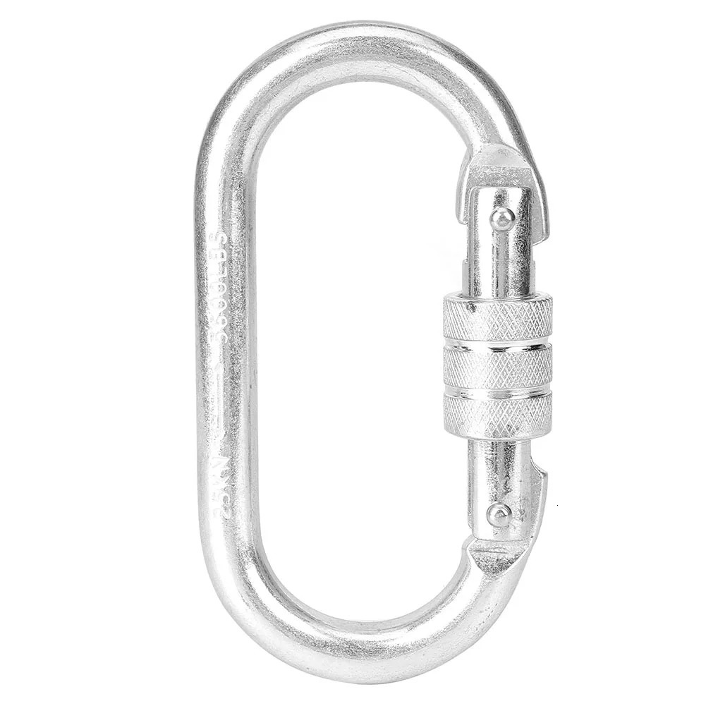 25KN Climbing Safety Lock High Strength Alloy Steel Rescue Carabiner O shaped Buckle Rock Supplies 250611
