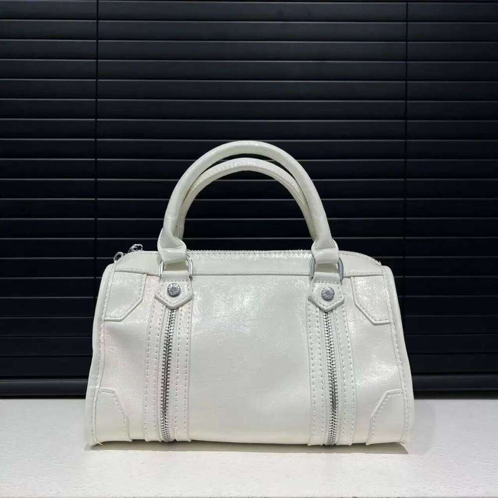 Designer Bag Designer Bag Ladies Fashionable Cracked Patent Leather Design Handbag With Multiple Zippers Luxurious Single Shoulder Diagonal Cross