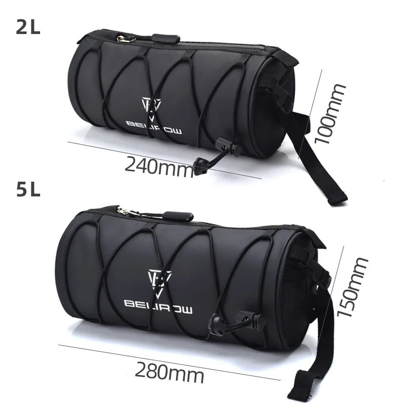 2L 5L Bike Handlebar Bag Bicycle Front Bag Shoulder Bag Storage Bag with Shoulder Strap for Road Mountain Bike Cycling Travel 250610