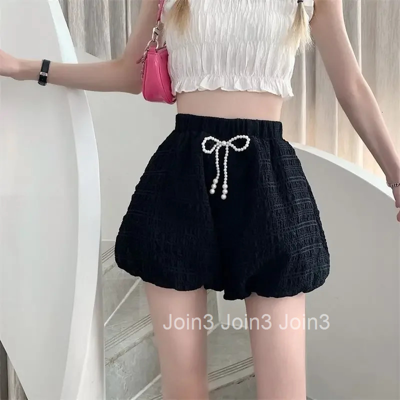 Shorts for Women Black Elastic Waist Woman Short Pants High Bloomer Streetwear Elasticty Y2k Vintage Elegant To Wear Summer XL