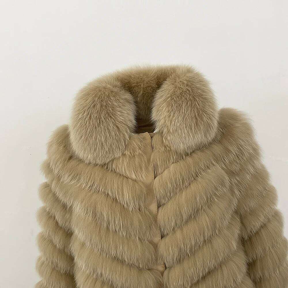 MENINA 2025 New Winter Clothing Women Natural Fox Jacket Fashion Warm Real Fur Coat Long Sleeve Style Streetwear Lady