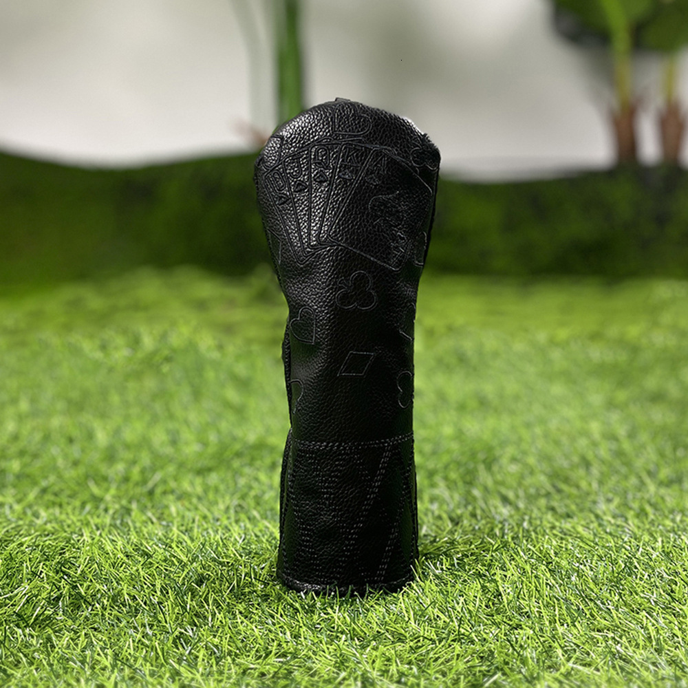 Black Lucky Poker High Quality Headcovers Embroidery Golf Club Driver Head Fariway Wood Hybrid Head Covers 3 Wood Headc 250108