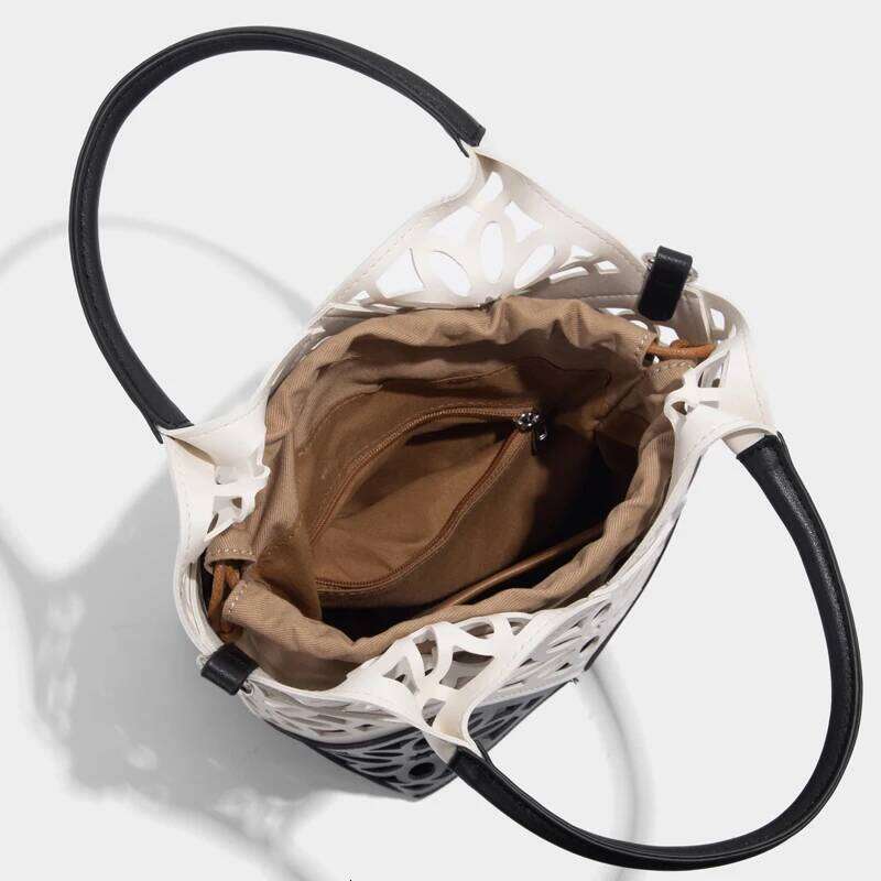 Women's Bags Designer Chinese Style Mini Bucket Bags For Women Designer Handbags Purses New In PU Hollow Flower With Inner Pocket Shoulder