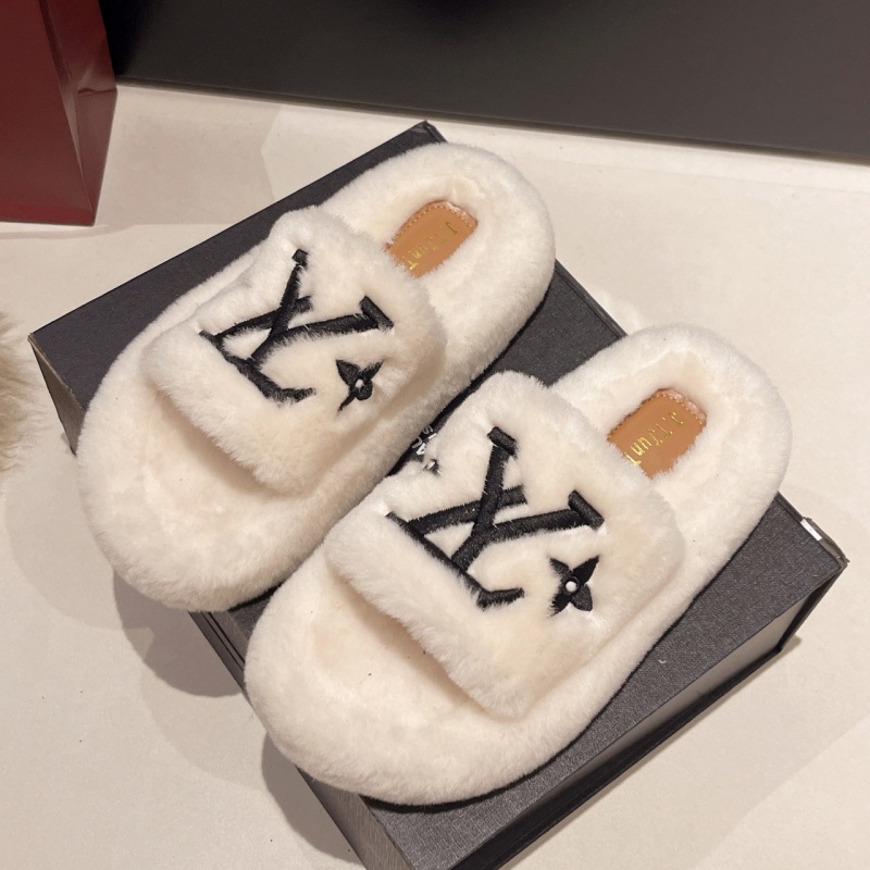 2025 autumn and winter free shipping new designer shoes women's Korean version comfortable cotton slippers white black