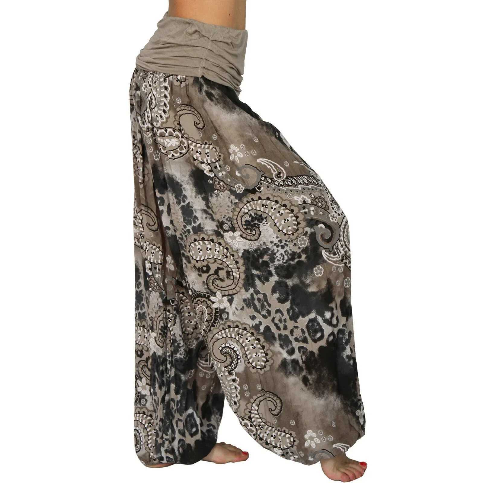 Plus Size 1XL-8XL Womans Fashion lti-color Digital Printed Harem Pants Trousers Ladies Long Leg Wide Leg PantsXJ250616