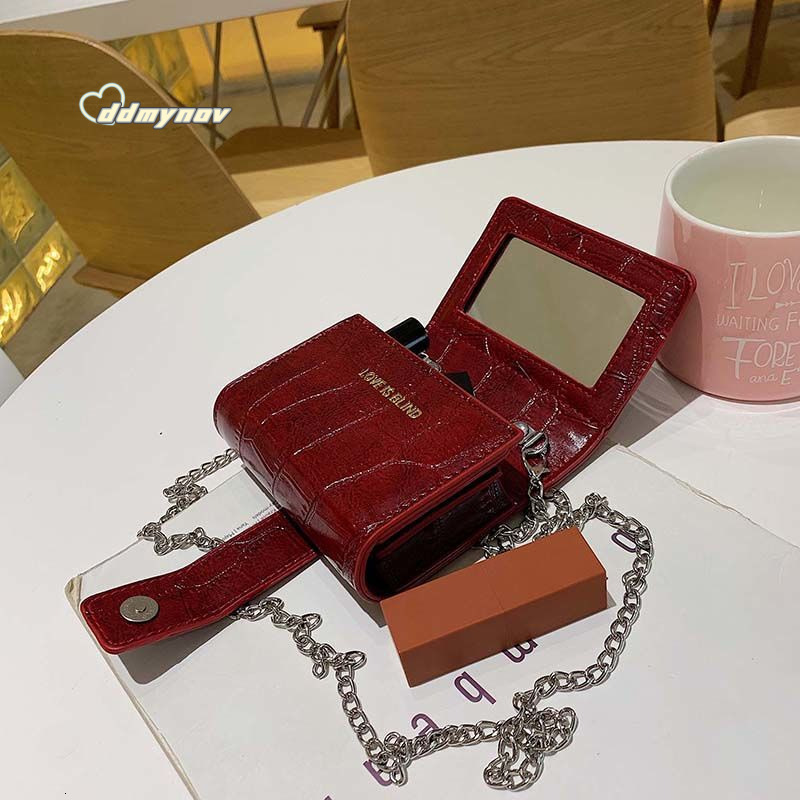 Mini Portable Crossbody Makeup Mirror Small Lipstick Powder Storage Cosmetic Bag ddmynov ddmynov ddmynov