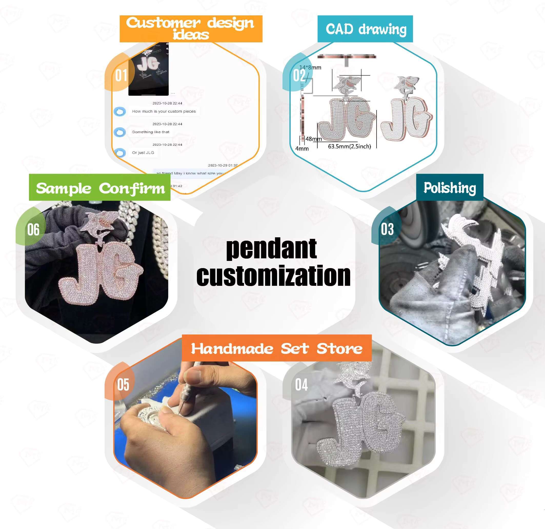 Hip Hop Custom Moissanite Pendant Letter Initial 925 Sterling Silver Vvs Iced Out Diamond Moissanite Pendant