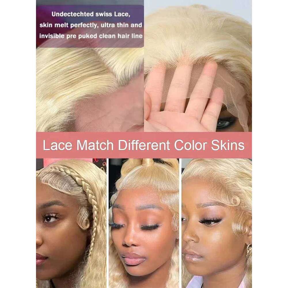 250 Density Brazilian 613 Hd Frontal 13X6 Blonde 30 Inch 13X4 Curly Lace Front Human Hair Wig