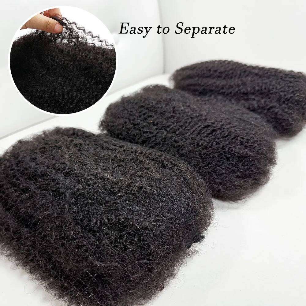 Afro Kinky Curly 1Pc/50g No Weft Brazilian Human Hair Remy Bulk Braiding Extensions NaturalHair for Dreadlocks Braids