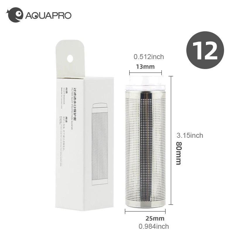 2pcs Inflow Inlet Filter Stainless Steel Mesh Net Guard Fish Tank Aquariums Accessories Intake Prefilter Cover Brine Shrimp 250613