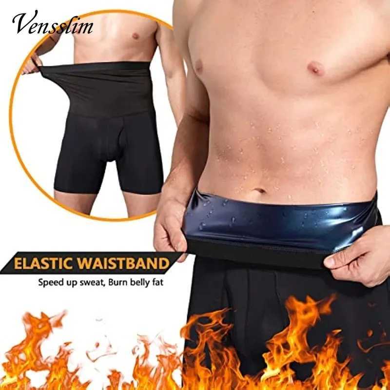 Compression Sauna Sweat Shorts Men Slimming Tummy Control Corset Weight Loss Fat Burner Waist Trainer Body Shaper Pants W250616