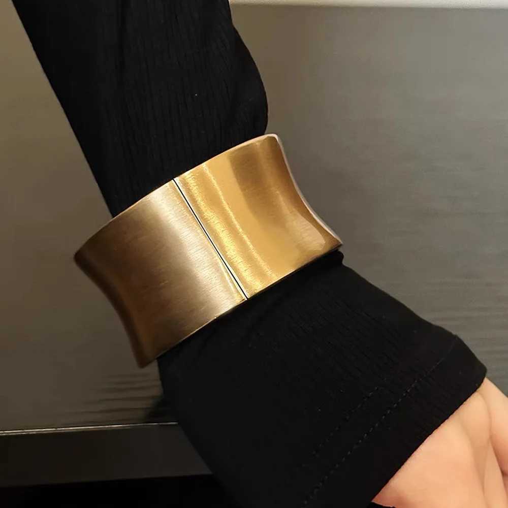 Minimalist Punk Cuff Bangles Vintage Punk Chunky Metal Gold Silver Color Geometric Bangles Women Hip Hop Jewelry Gifts Z250616