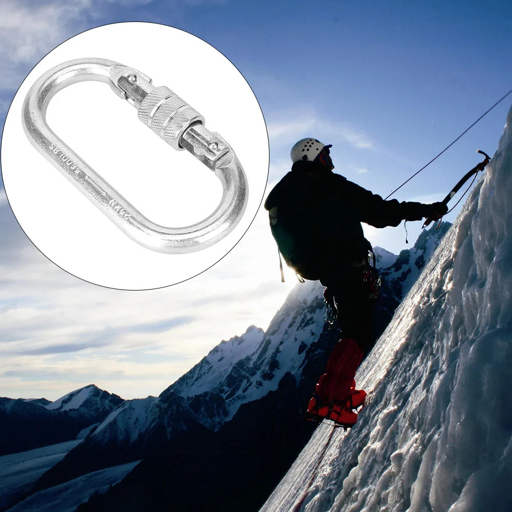 25KN Climbing Safety Lock High Strength Alloy Steel Rescue Carabiner O shaped Buckle Rock Supplies 250611