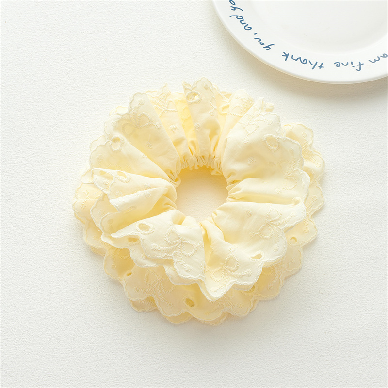 Super fairy lace lace large intestine ring 2025 new gentle tie ponytail hair accessories small fresh headband female