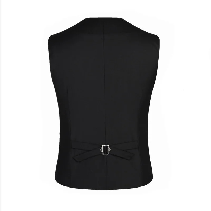 M-6XL Dress Vests For Men Slim Fit Mens Suit Vest Male Waistcoat Gilet Homme Casual Sleeveless Formal Business Jacket Plus Size 250614