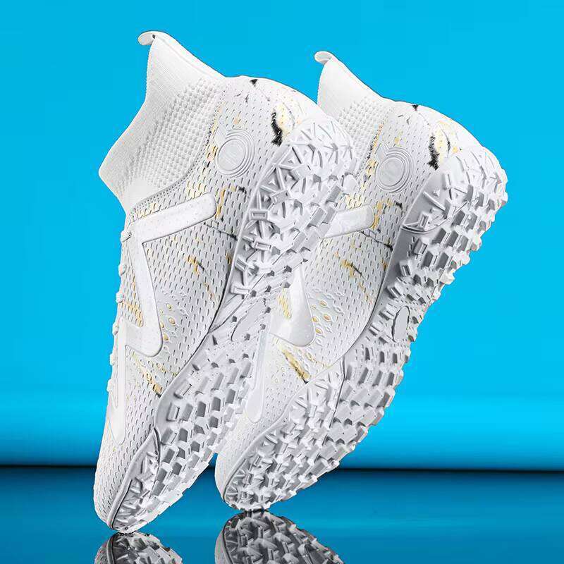 Outdoor Football Sneakers Boy's High Ankle Men's Cleats Training Sport Soccer Shoes