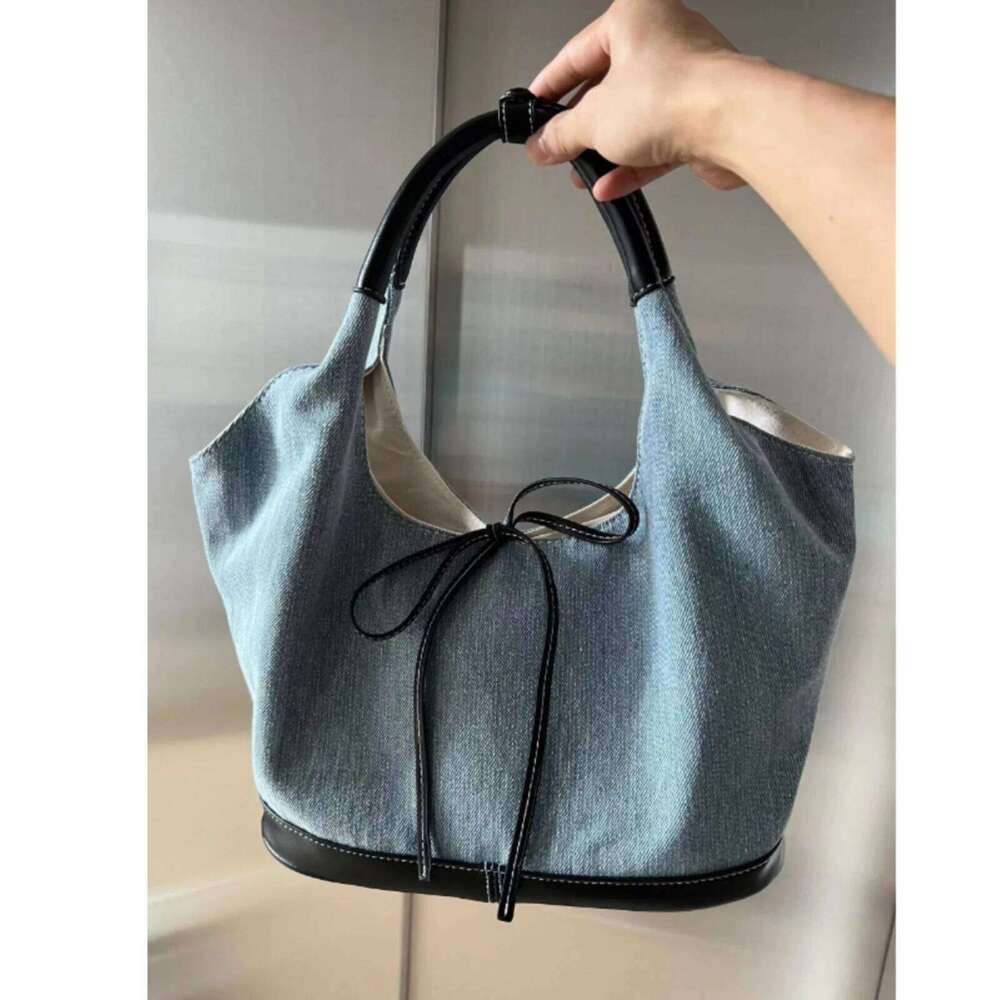 Fashion patchwork Denim Women bucket bags Cowboy Shoulder Bags Large capacity Designer ladies Handbags big Totes